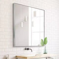 Miroir mural rectangulaire moderne avec cadre en métal