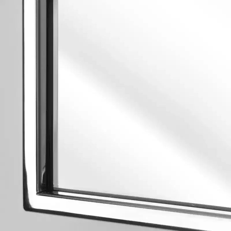 Miroir mural rectangulaire moderne avec cadre en métal