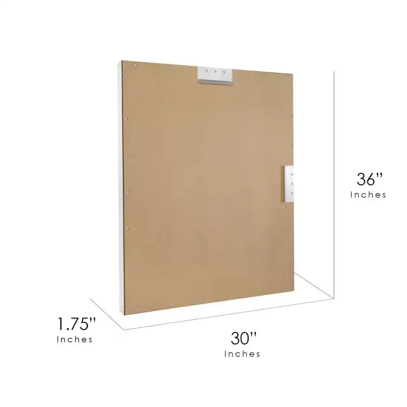 Miroir mural rectangulaire moderne avec cadre en métal