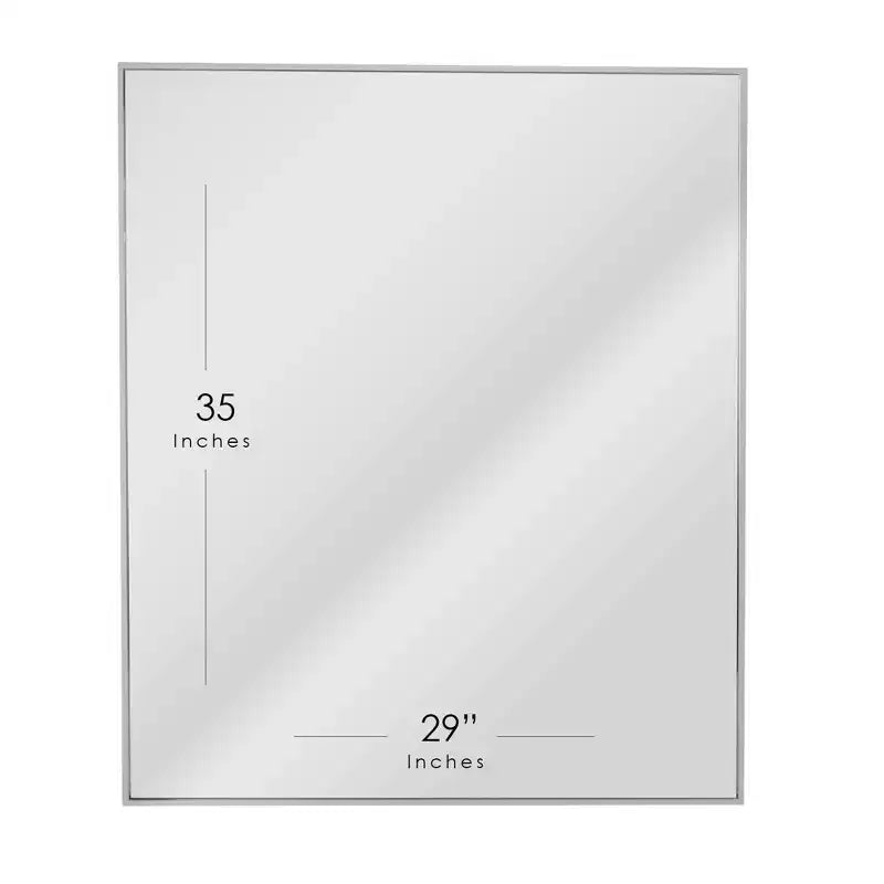 Miroir mural rectangulaire moderne avec cadre en métal