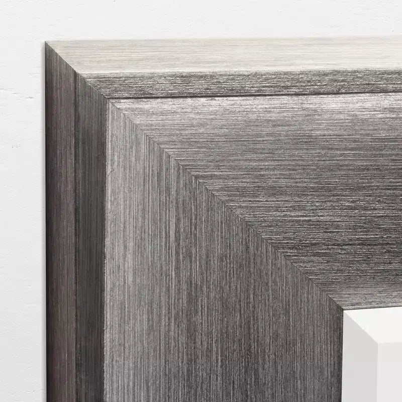 Miroir à cadre à rebord surélevé métallique