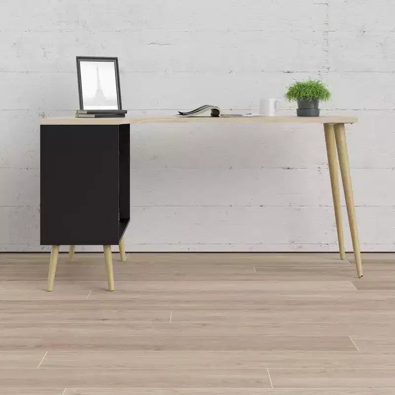 Bureau 2 tiroirs et 3 étagères