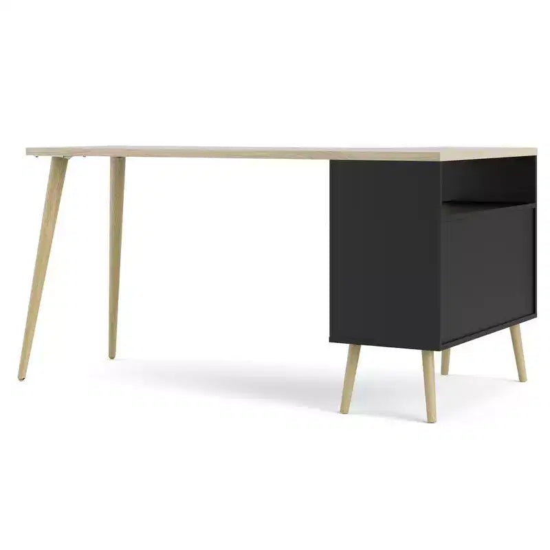 Bureau 2 tiroirs et 3 étagères