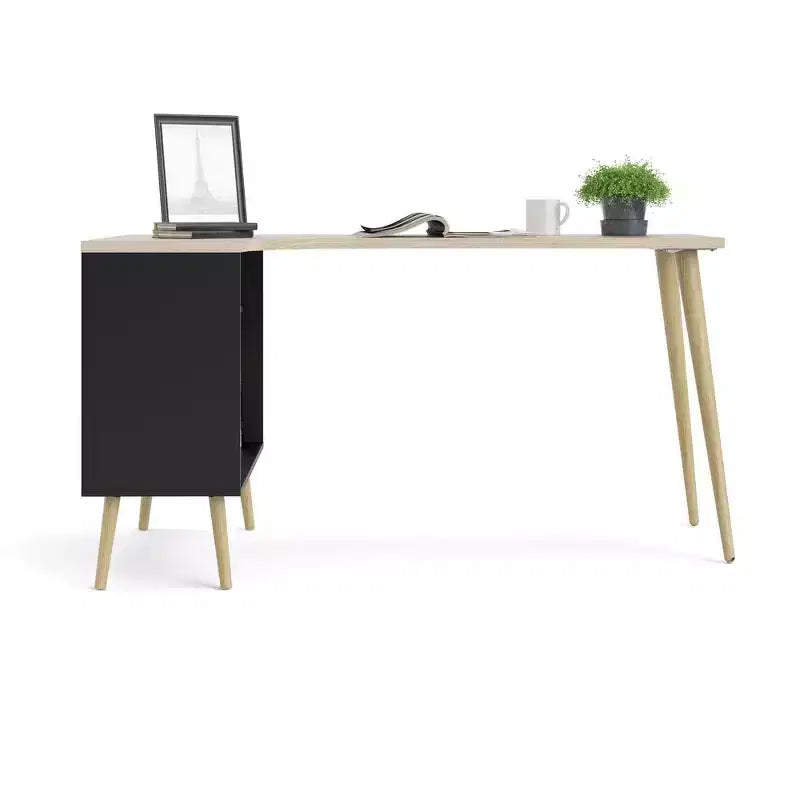 Bureau 2 tiroirs et 3 étagères