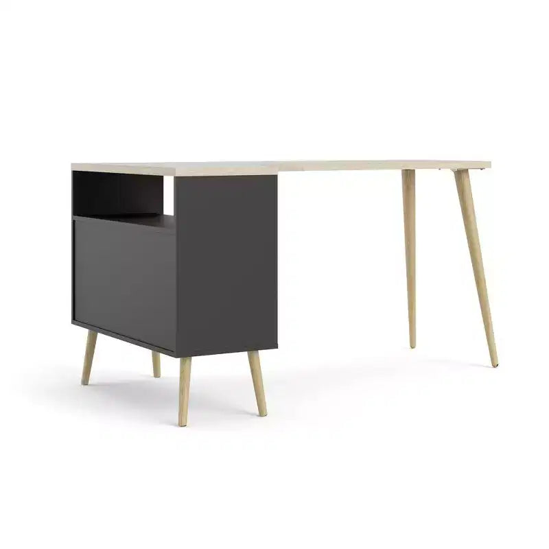 Bureau 2 tiroirs et 3 étagères