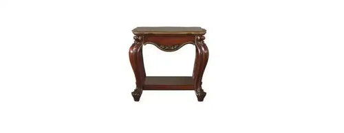 HomeRoots 24 Oak Solid Wood Square End Table With Shelf