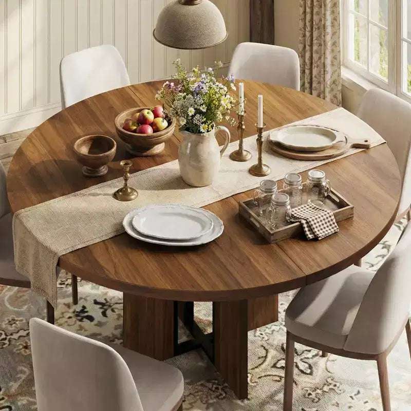 Table à manger ronde extensible