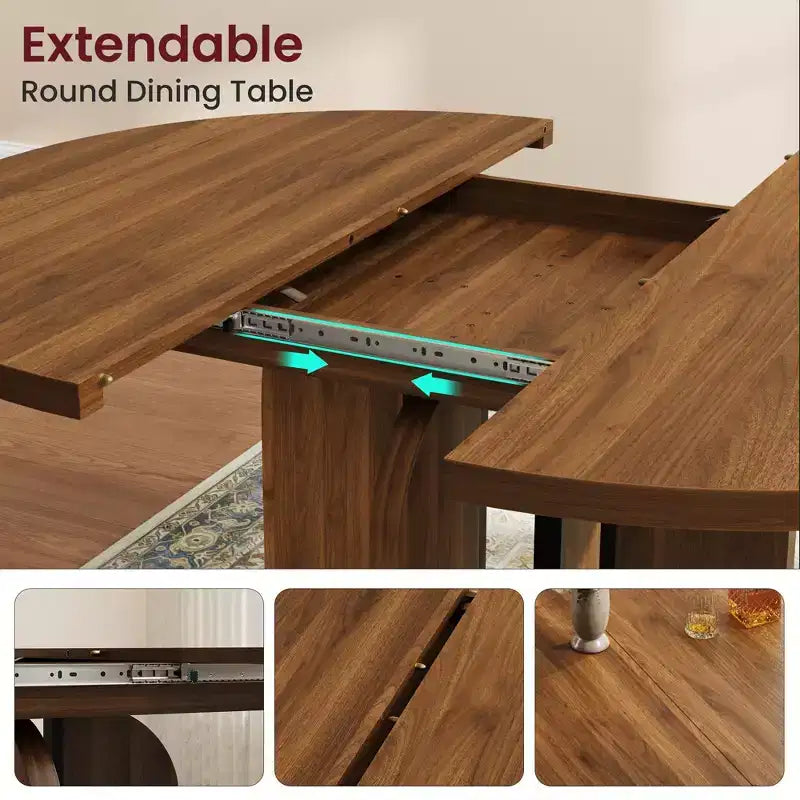 Table à manger ronde extensible