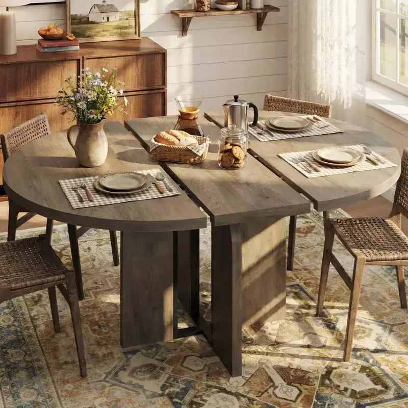 Table à manger ronde extensible