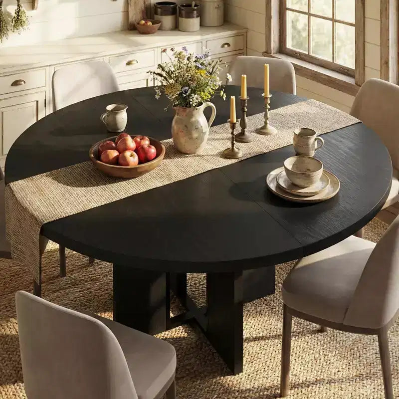 Table à manger ronde extensible