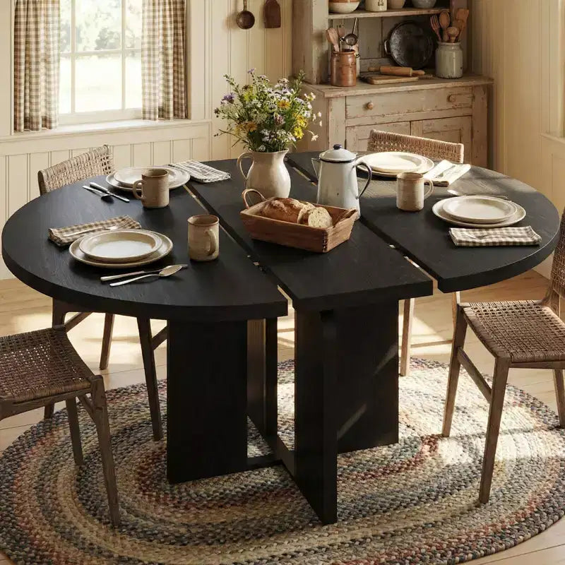 Table à manger ronde extensible