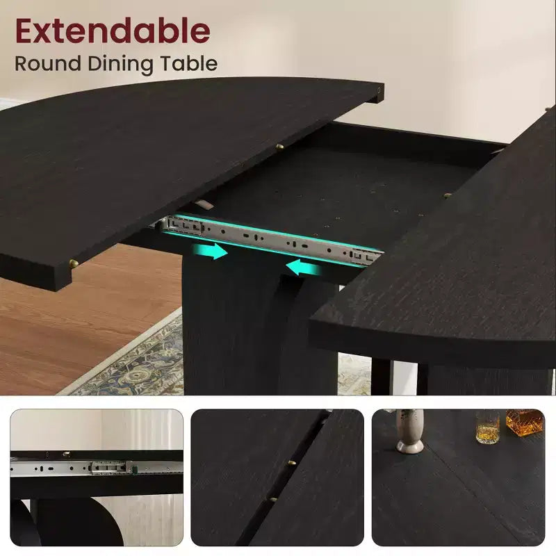 Table à manger ronde extensible