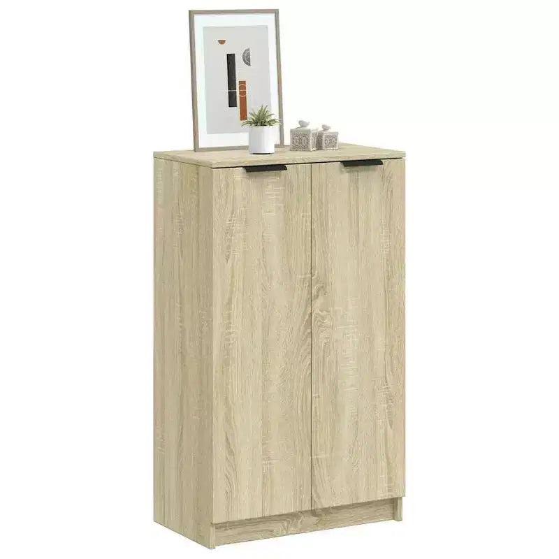 Meuble à chaussures en bois d'ingénierie aspect chêne