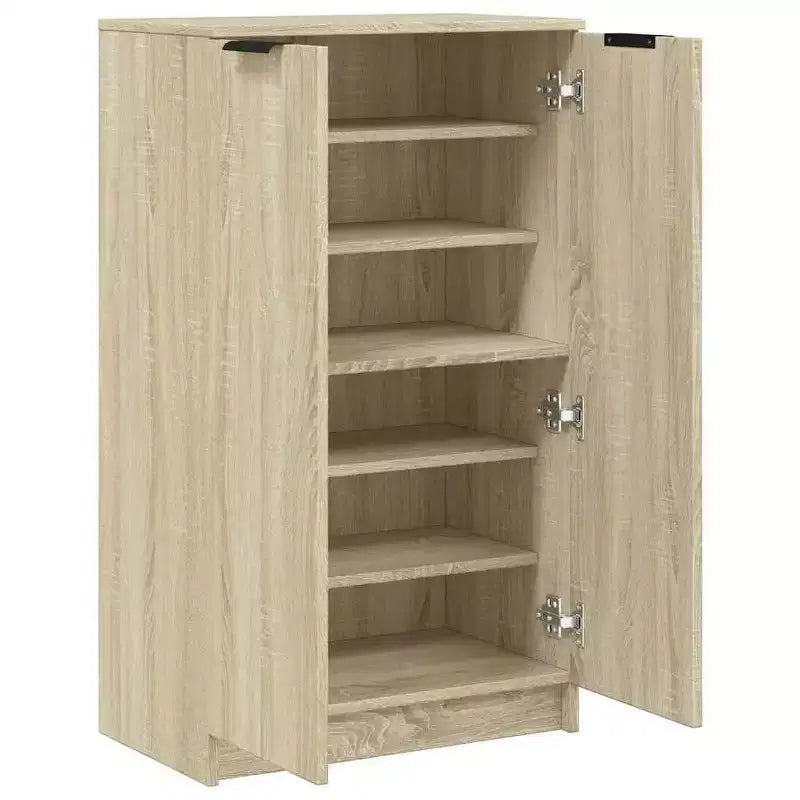 Meuble à chaussures en bois d'ingénierie aspect chêne
