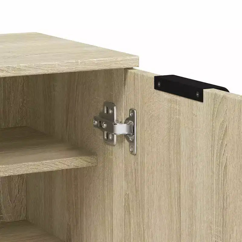 Meuble à chaussures en bois d'ingénierie aspect chêne