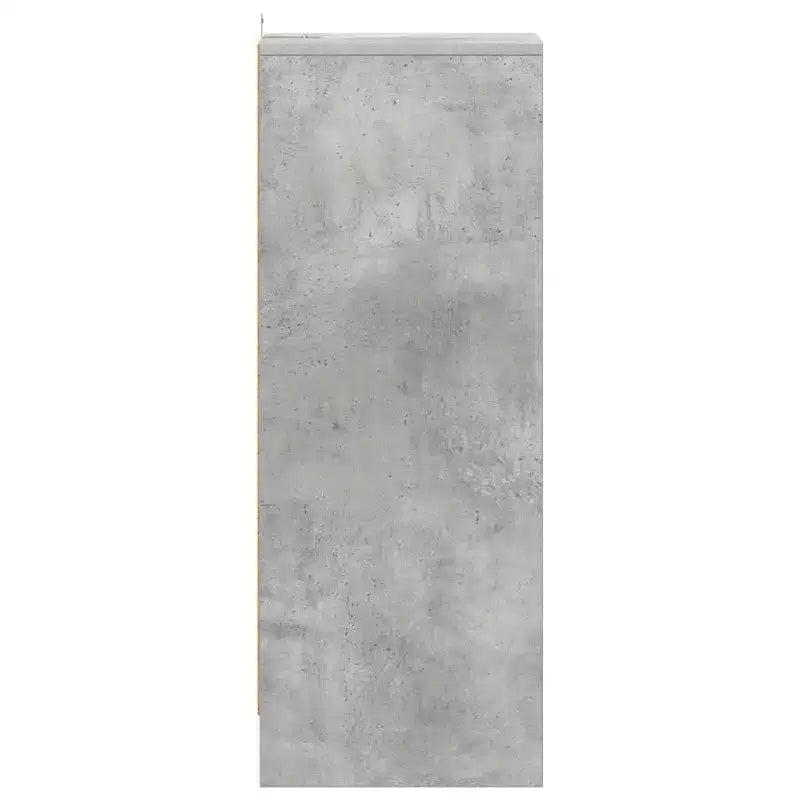 Meuble à chaussures en bois d'ingénierie gris béton, meuble à chaussures de taille moyenne