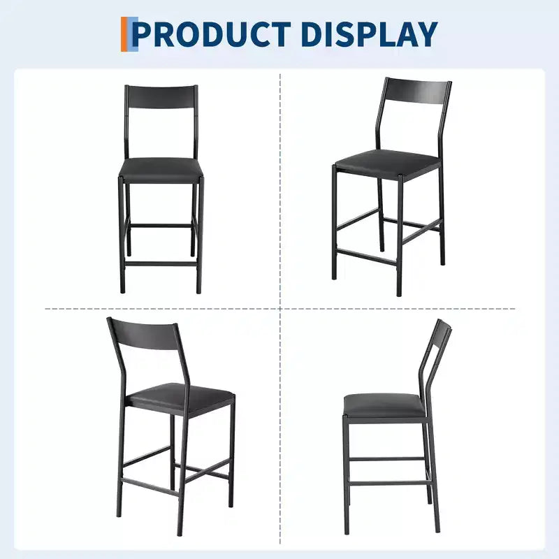 Tabourets de bar hauteur comptoir, lot de 2