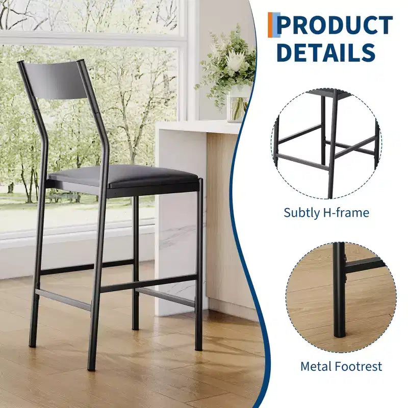 Tabourets de bar hauteur comptoir, lot de 2