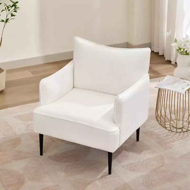 Fauteuil d'appoint moderne en velours côtelé