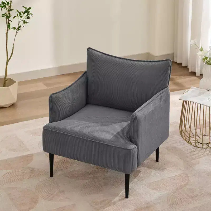 Fauteuil d'appoint moderne en velours côtelé