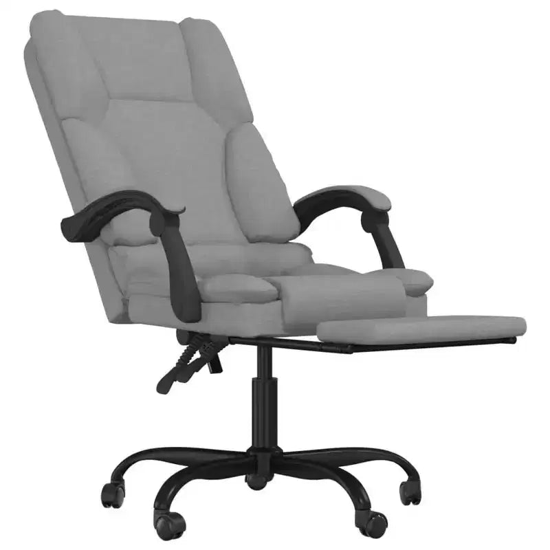 Fauteuil de bureau massant Gris clair Polyester (tissu) Métal Contreplaqué