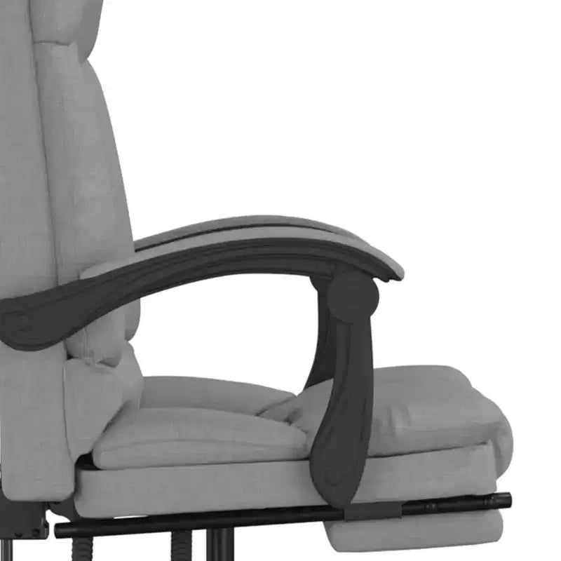 Fauteuil de bureau massant Gris clair Polyester (tissu) Métal Contreplaqué