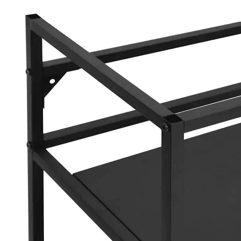 Cadre de lavabo de salle de bain en fer noir moyen