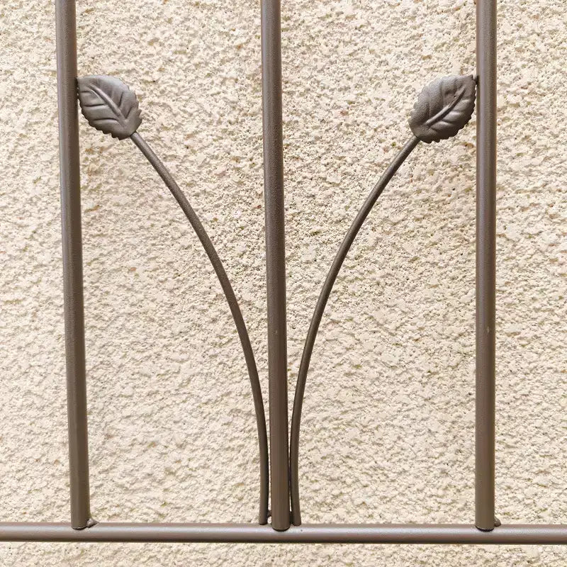 Lot de 2 treillis de jardin en métal marron antirouille de 180 x 45 cm pour plantes grimpantes