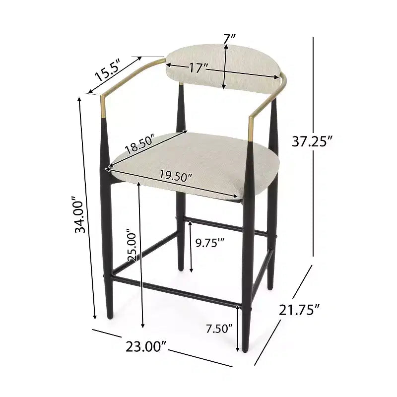 Ensemble de 2 tabourets de bar de 63,5 cm