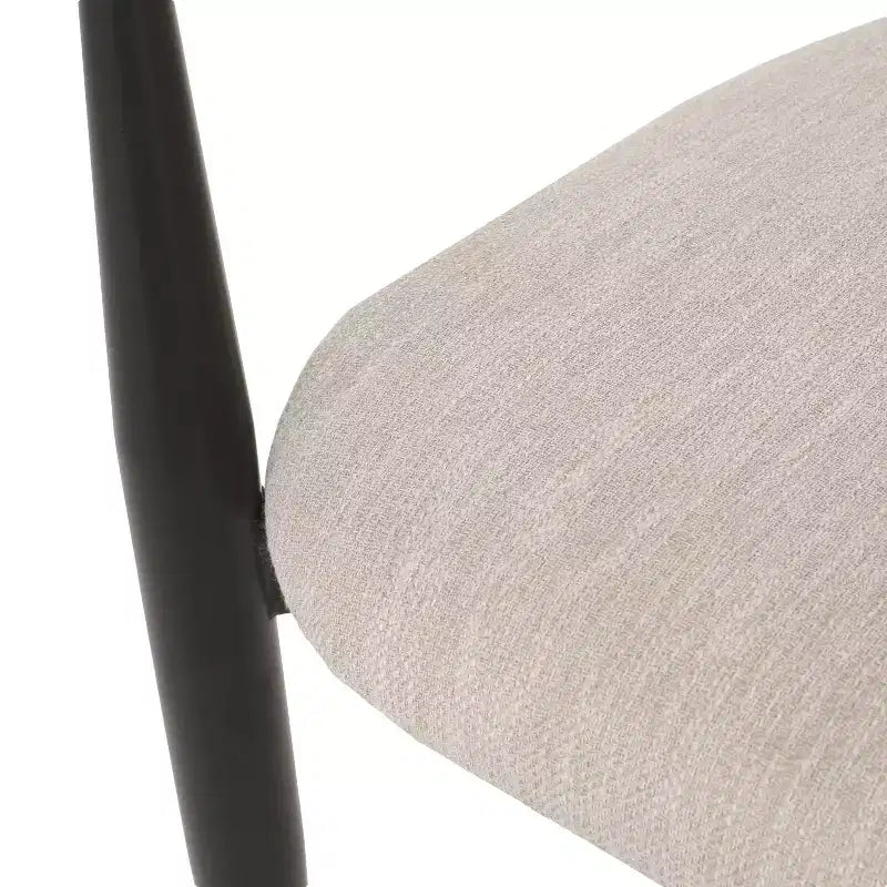 Chaise de salle à manger capitonnée en fer forgé