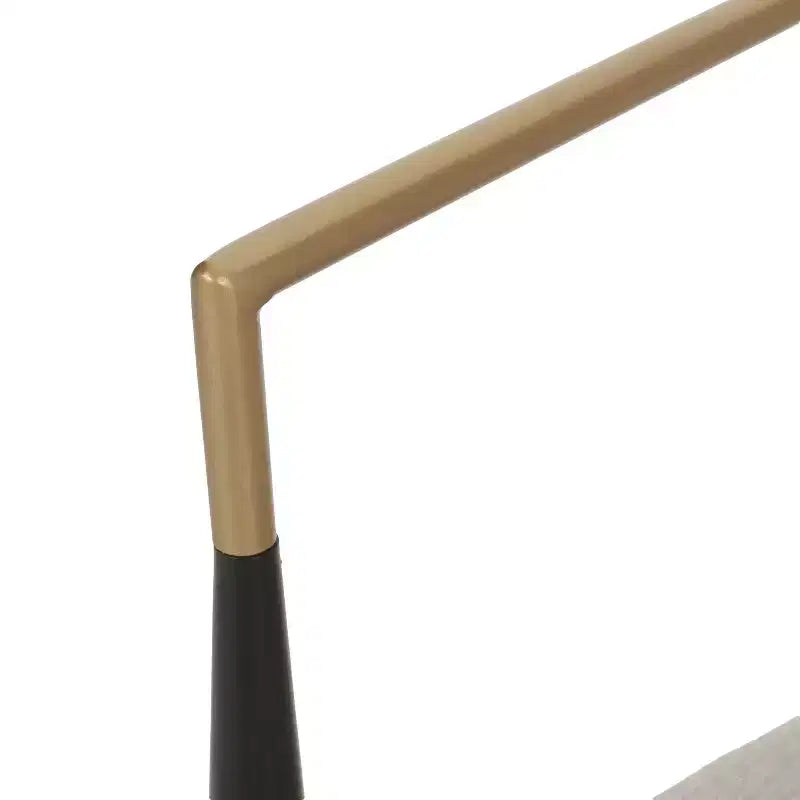 Chaise de salle à manger capitonnée en fer forgé