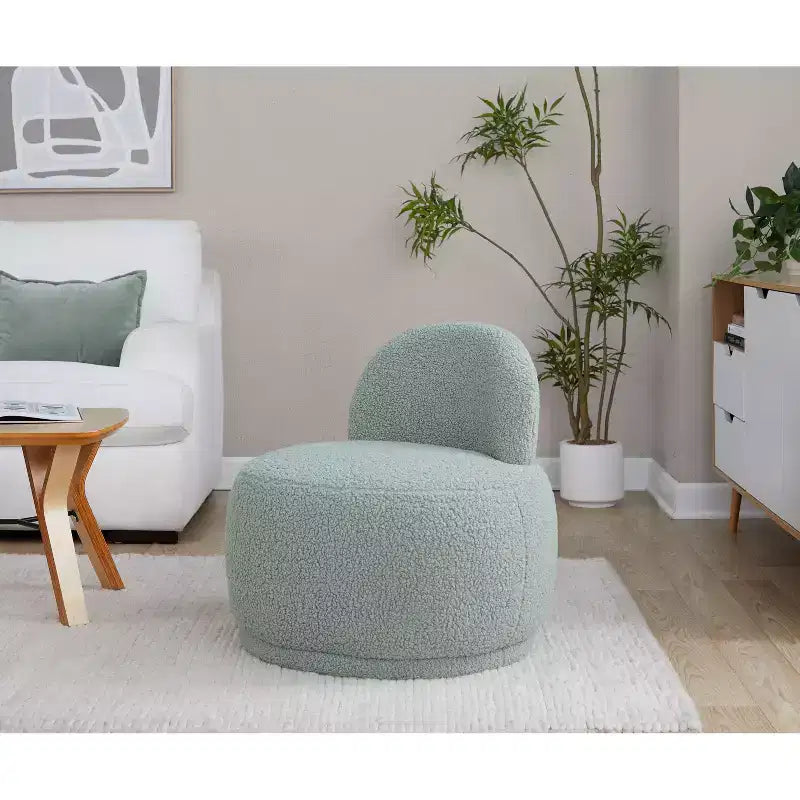 Fauteuil d'appoint en similicuir retourné vert