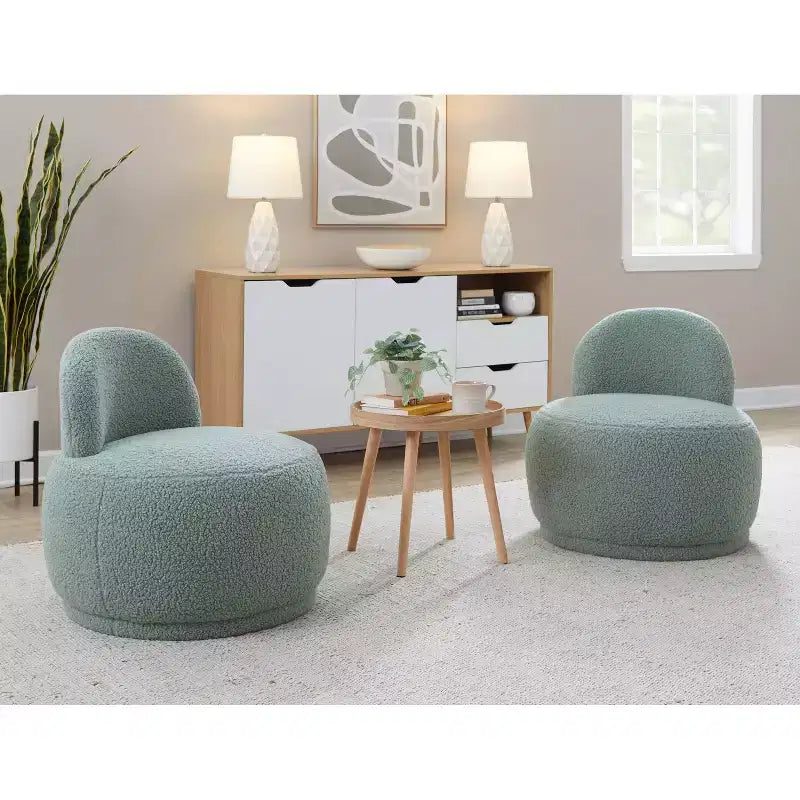Fauteuil d'appoint en similicuir retourné vert