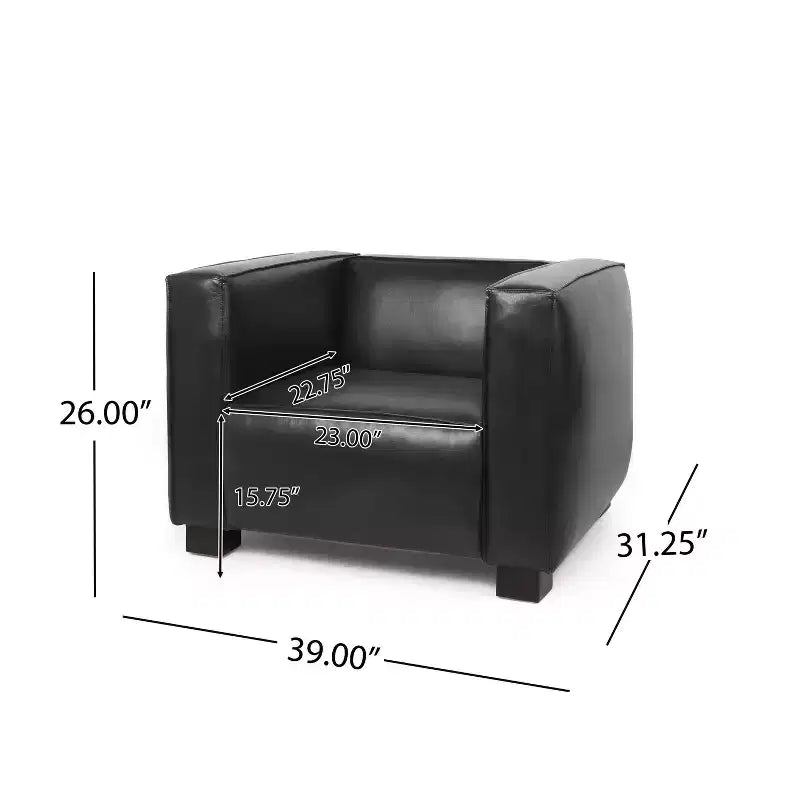 Fauteuil club en similicuir