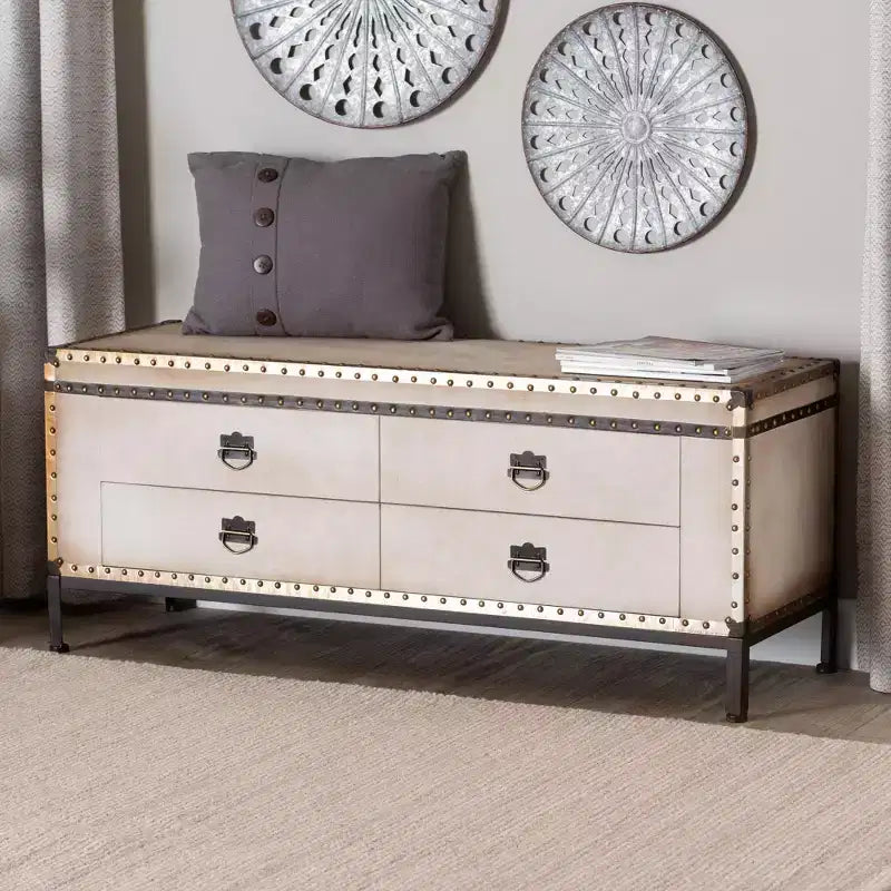 Banc de rangement Canvas à 4 tiroirs