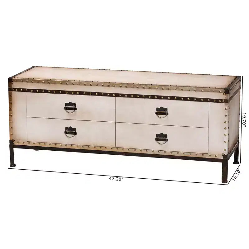 Banc de rangement Canvas à 4 tiroirs