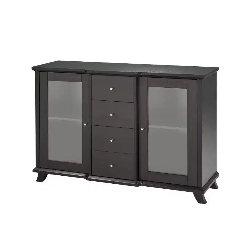 Meuble de rangement cerisier foncé
