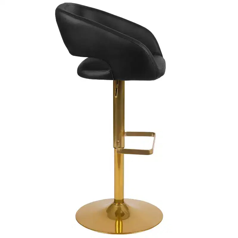 Tabouret de bar réglable en hauteur, en vinyle contemporain