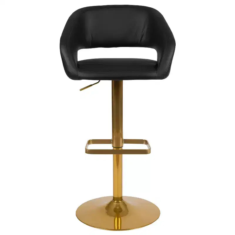 Tabouret de bar réglable en hauteur, en vinyle contemporain