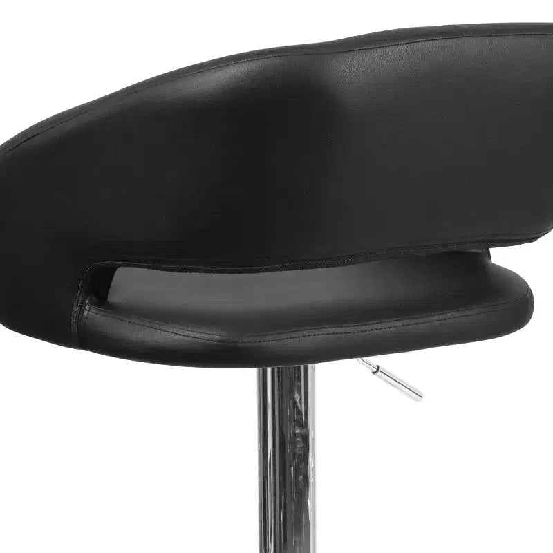 Tabouret de bar réglable en hauteur, en vinyle contemporain
