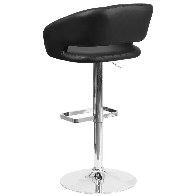 Tabouret de bar réglable en hauteur, en vinyle contemporain