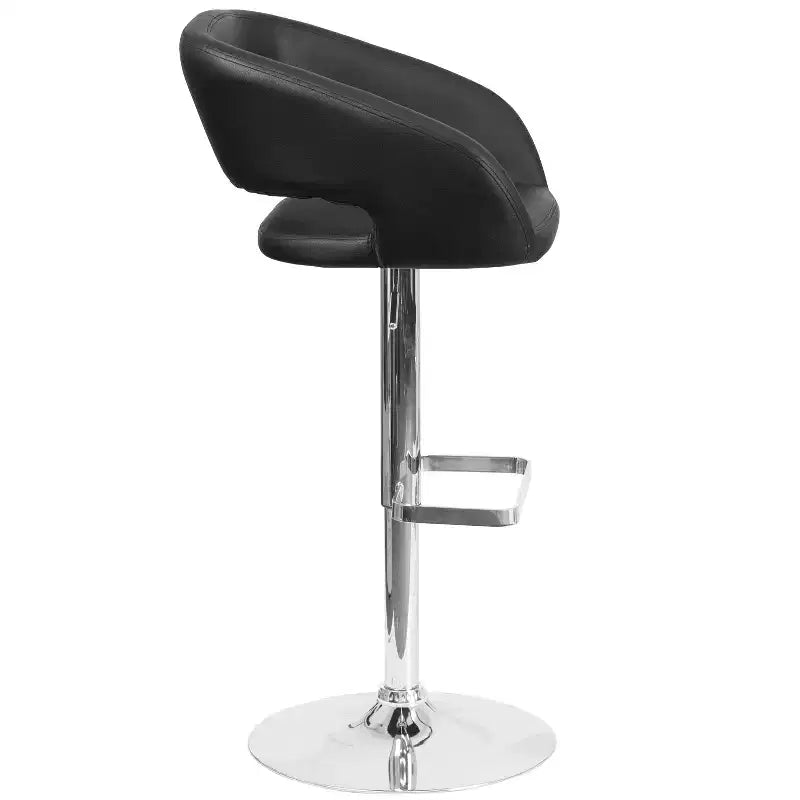 Tabouret de bar réglable en hauteur, en vinyle contemporain
