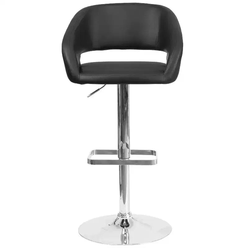 Tabouret de bar réglable en hauteur, en vinyle contemporain
