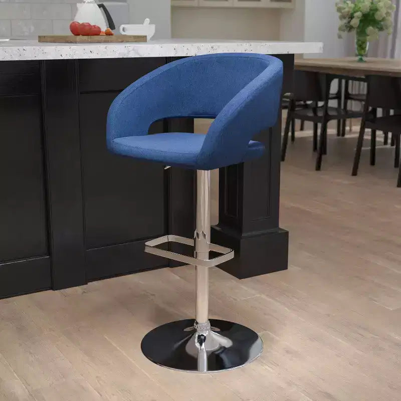Tabouret de bar réglable en hauteur, en vinyle contemporain