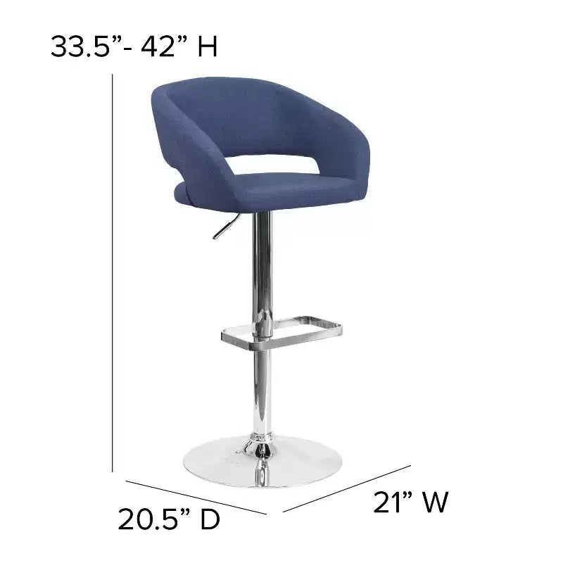 Tabouret de bar réglable en hauteur, en vinyle contemporain