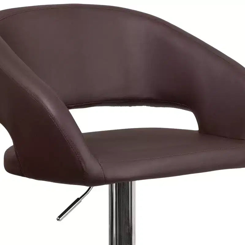 Tabouret de bar réglable en hauteur, en vinyle contemporain