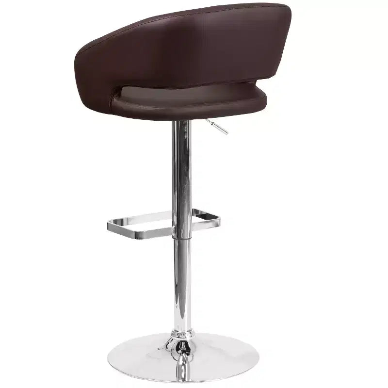 Tabouret de bar réglable en hauteur, en vinyle contemporain