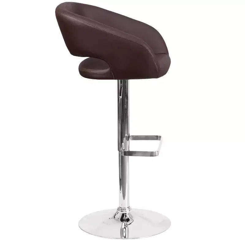 Tabouret de bar réglable en hauteur, en vinyle contemporain