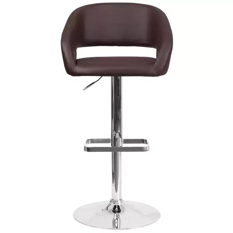 Tabouret de bar réglable en hauteur, en vinyle contemporain