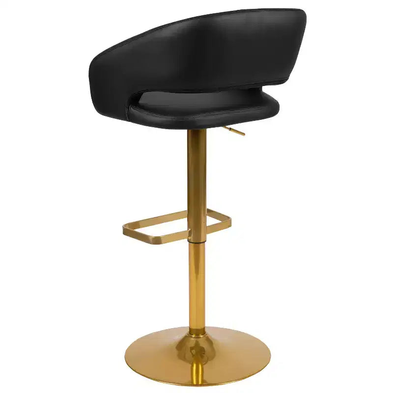 Tabouret de bar réglable en hauteur, en vinyle contemporain